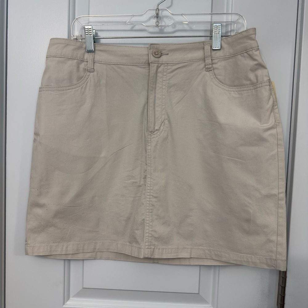St. John's Bay Women's Mini Skort in Tan